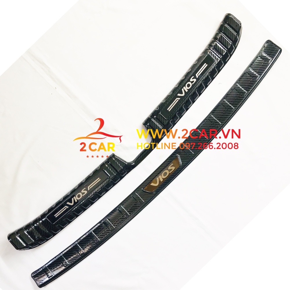 Ốp chống trầy cốp sau Cacbon xe Toyota Vios 2019- 2020- 2021- 2022 vân CARBON cao cấp