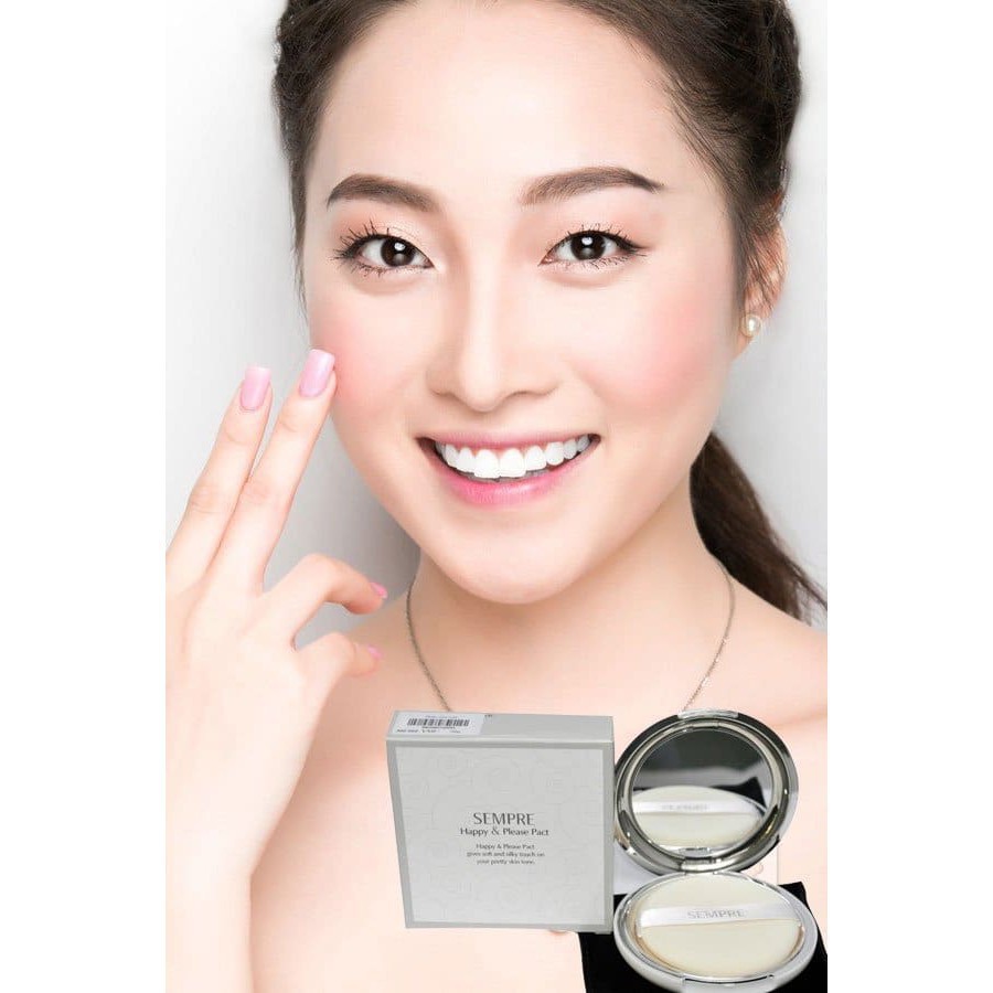 Phấn phủ  siêu mịn Geo Sempre Happy &amp; Please Pact 22g