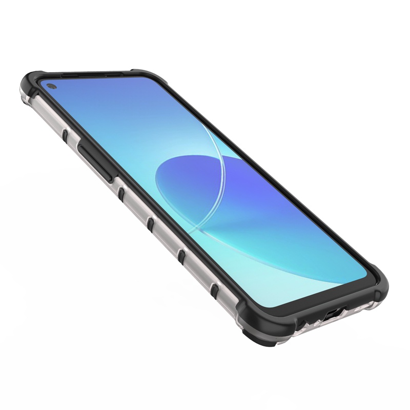 Ốp điện thoại trong suốt vân tổ ong chống rơi đơn giản cho Oppo Reno 6 Z / Reno6Z / Reno6 Z / Reno 6z 5g