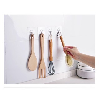 Móc Dán Tường Siêu Dính Trong Suốt Chịu Lực Tốt Treo Lưới Trang Trí Chắc Chắn 6x6cm