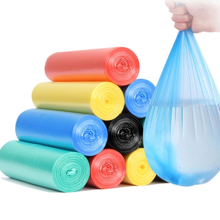 Túi đựng rác nilon nhiều màu tự phân hủy thân thiện môi trường, túi rác đa năng siêu dai dùng 1 lần Angola_Shop