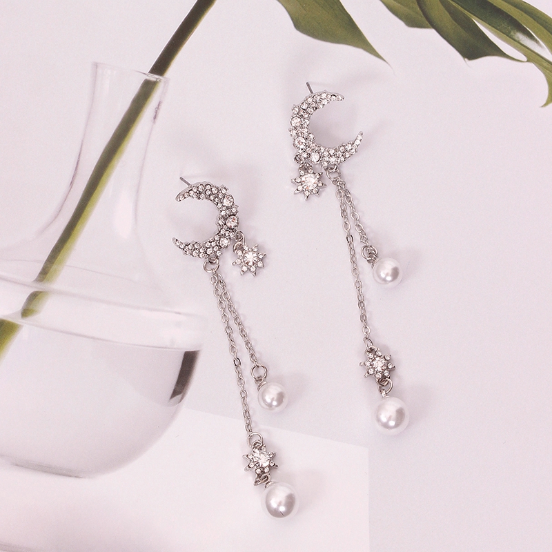 Bông Tai Mạ Bạc 925 Đính Đá Thời Trang Dành Cho Nữ