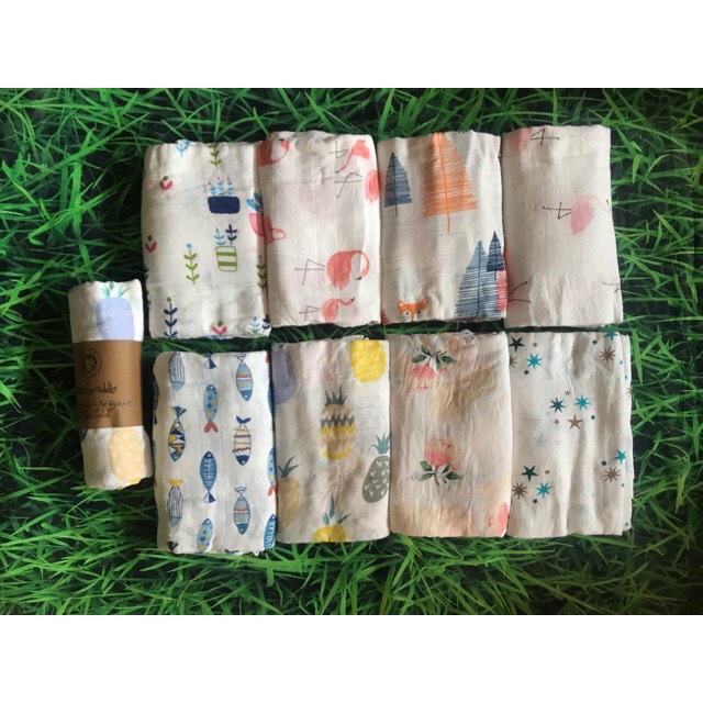 Khăn xô tắm cho Bé Muslin Swaddle Organic cotton