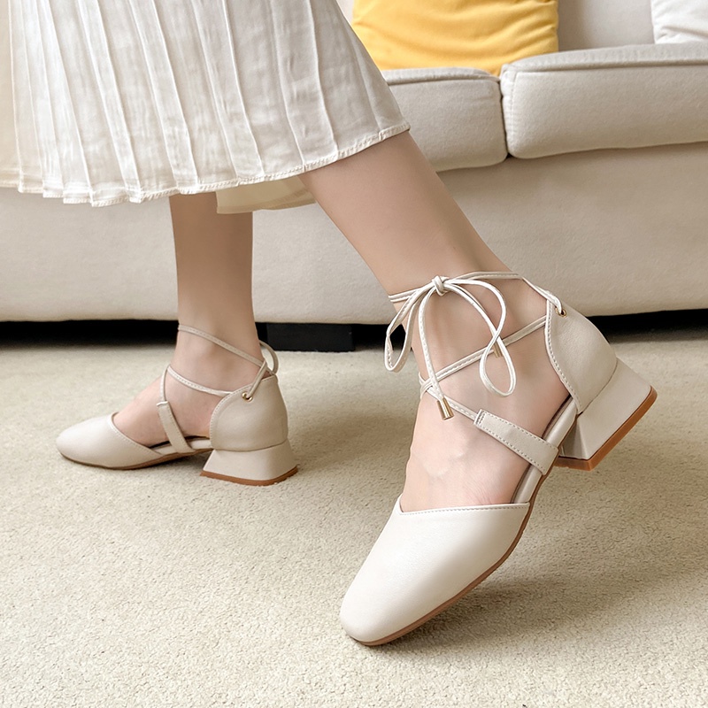 Giày buộc dây phong cách cá tính Hàn Quốc cao 3cm cho nữ - Mã GN46