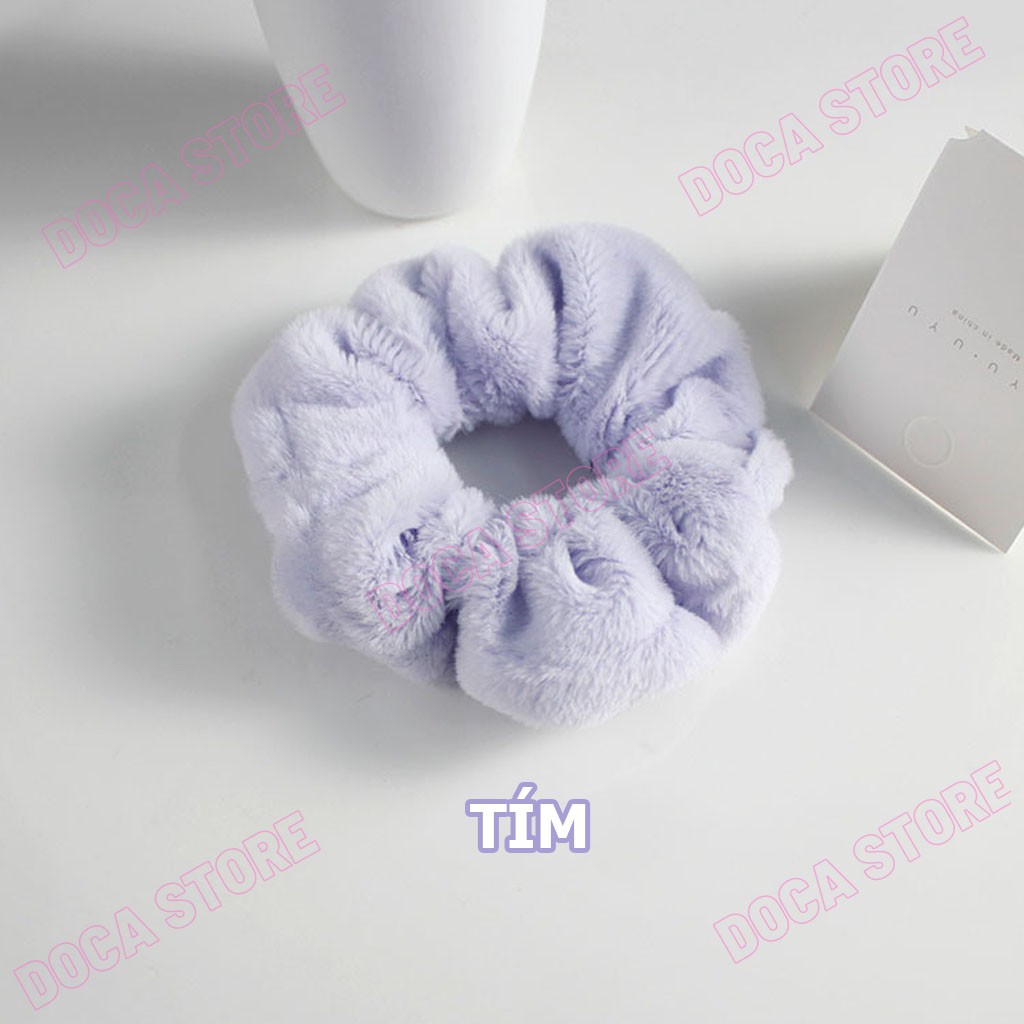 Dây buộc tóc scrunchies lông nhung siêu mềm CT101