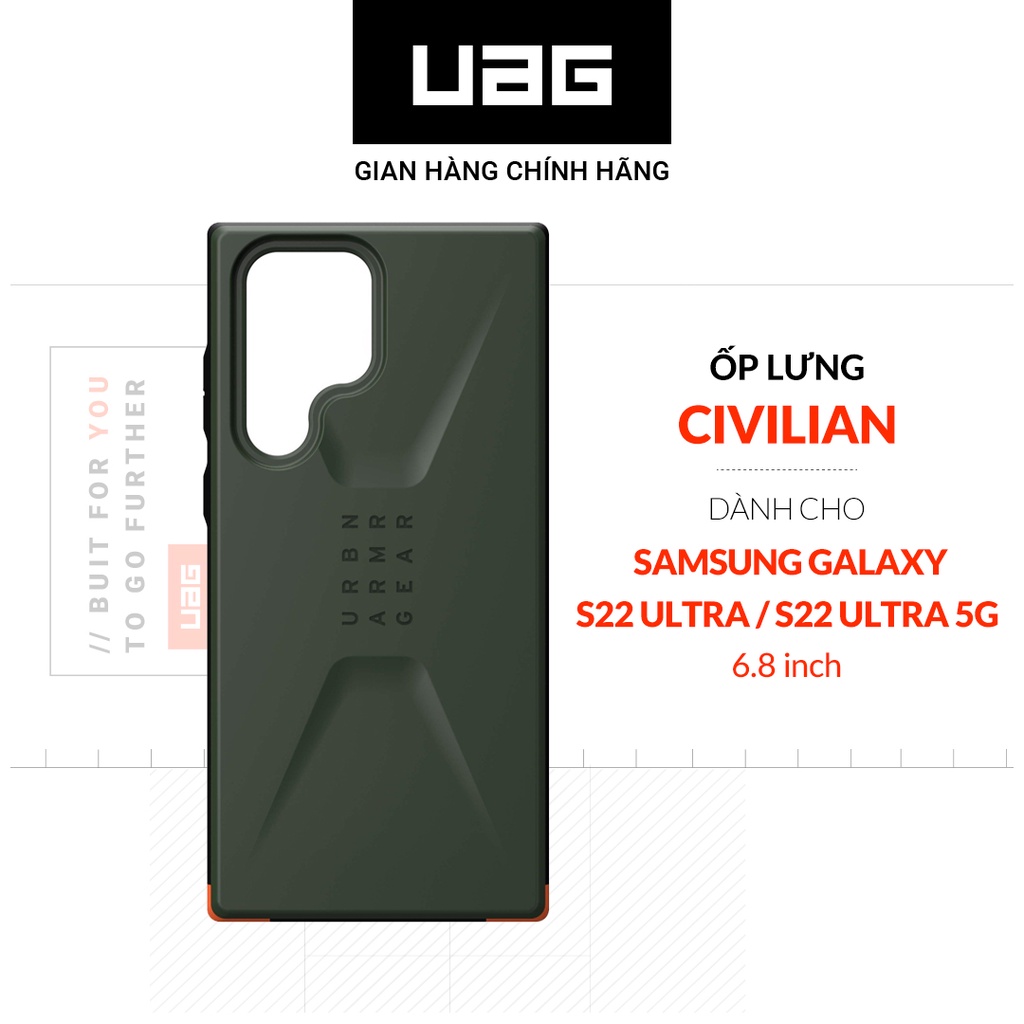 Ốp lưng UAG Civilian cho Samsung Galaxy S22 Ultra/S22 Ultra 5G [6.8-inch]
