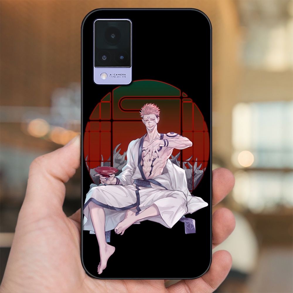 Ốp lưng Vivo V21 viền đen in hình Yuji Jujutsu Kaisen