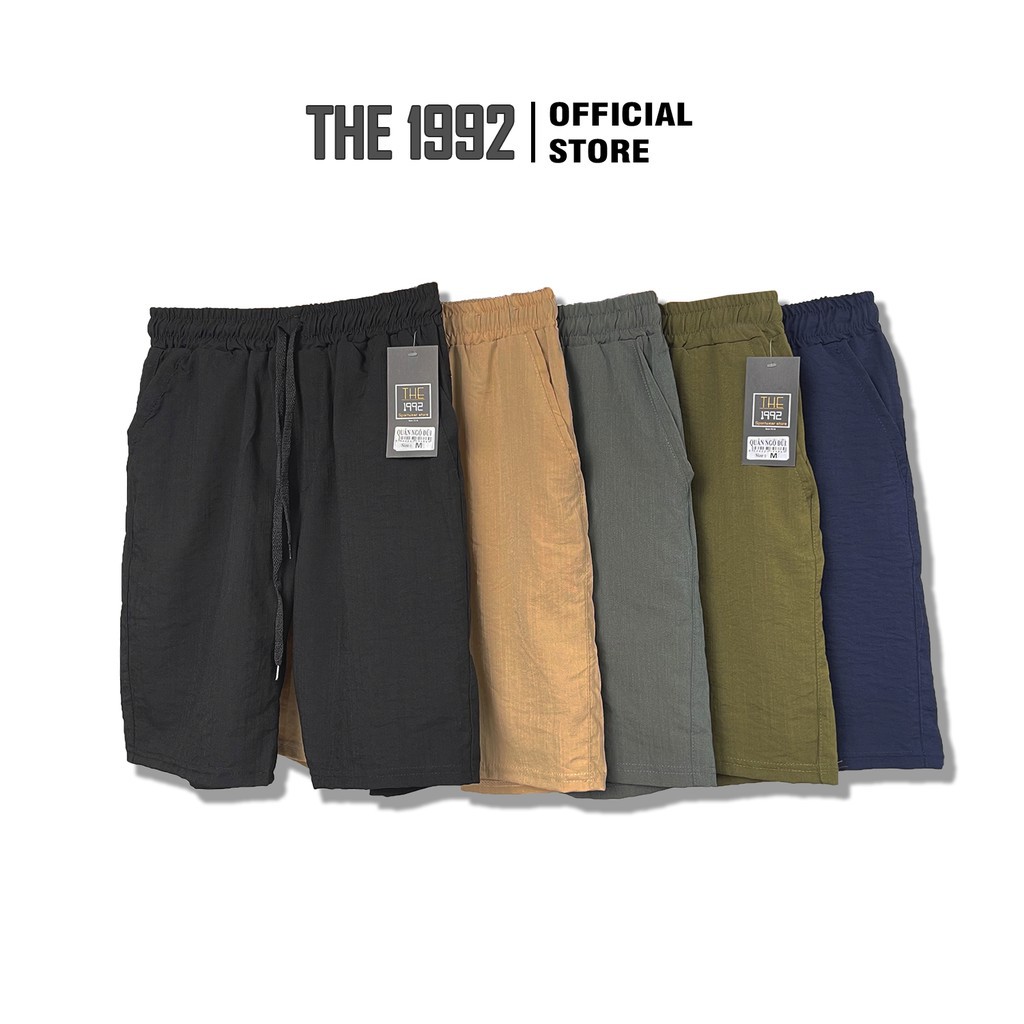 Quần đùi nam THE 1992 vải đũi Quần short nam LINEN - HÀNG MỚI VỀ
