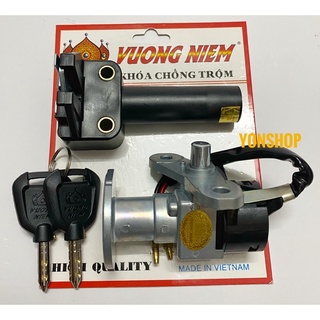 Bộ Ổ Khoá Xe Taurus Chìa 8 Cạnh Chống Trộm Hàng Cao Cấp Hiệu VƯƠNG NIỆM