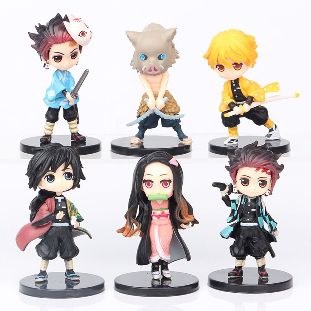 Mô hình nhân vật trong anime Demon Slayer sống động cỡ nhỏ 7cm bằng PVC