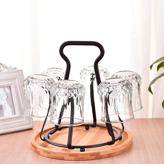 Bộ giá đỡ cốc và khay gỗ cao cấp phong cách BẮC ÂU