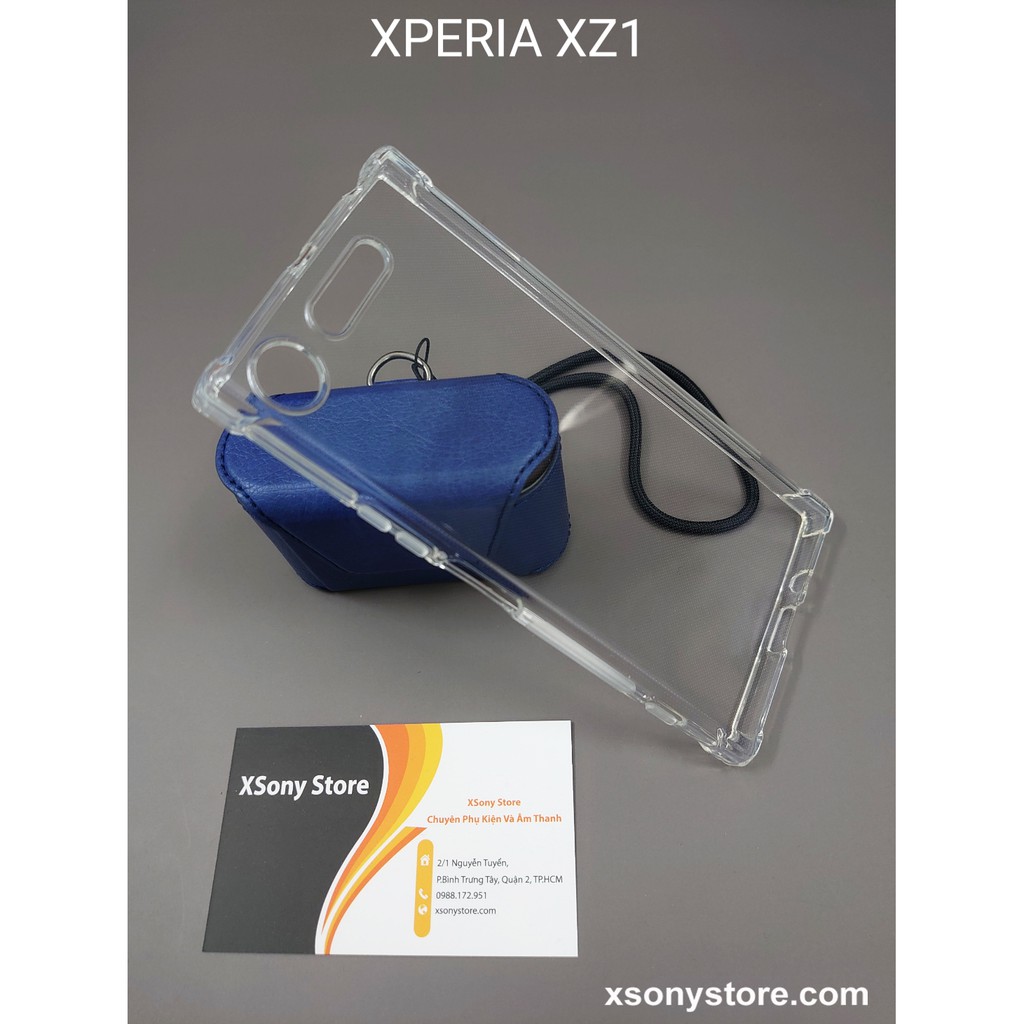 SONY XPERIA XZ1 / XZ1 COMPACT - Ốp lưng dẻo trong suốt 4 góc chống sốc cao cấp