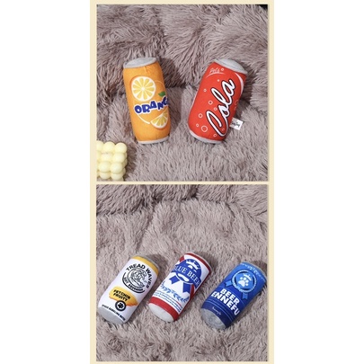 Đồ chơi snack, nước ngọt nhồi bông cho thú cưng