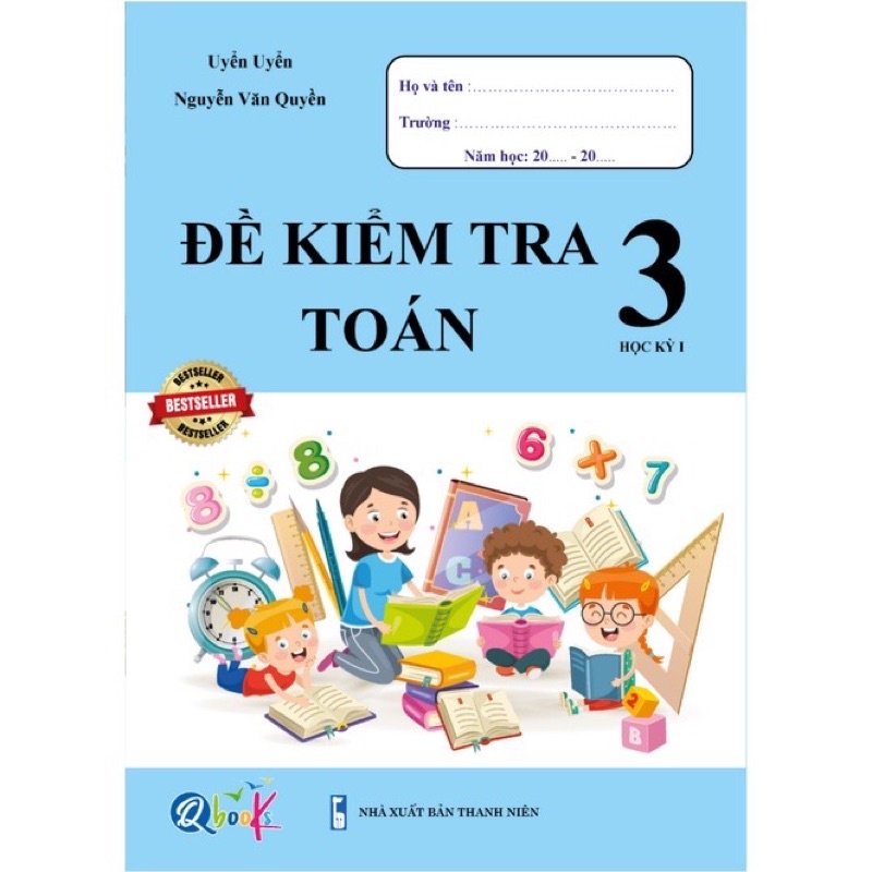 Sách - Combo Bài Tập Tuần và Đề Kiểm Tra - Toán và Tiếng Việt 3 - Học Kì 1 (4 cuốn)