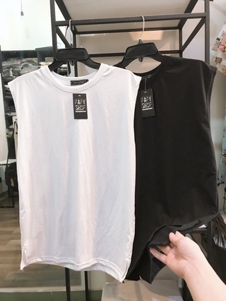 Áo thun trơn Tanktop basic trắng đen ( chất cotton 100% )