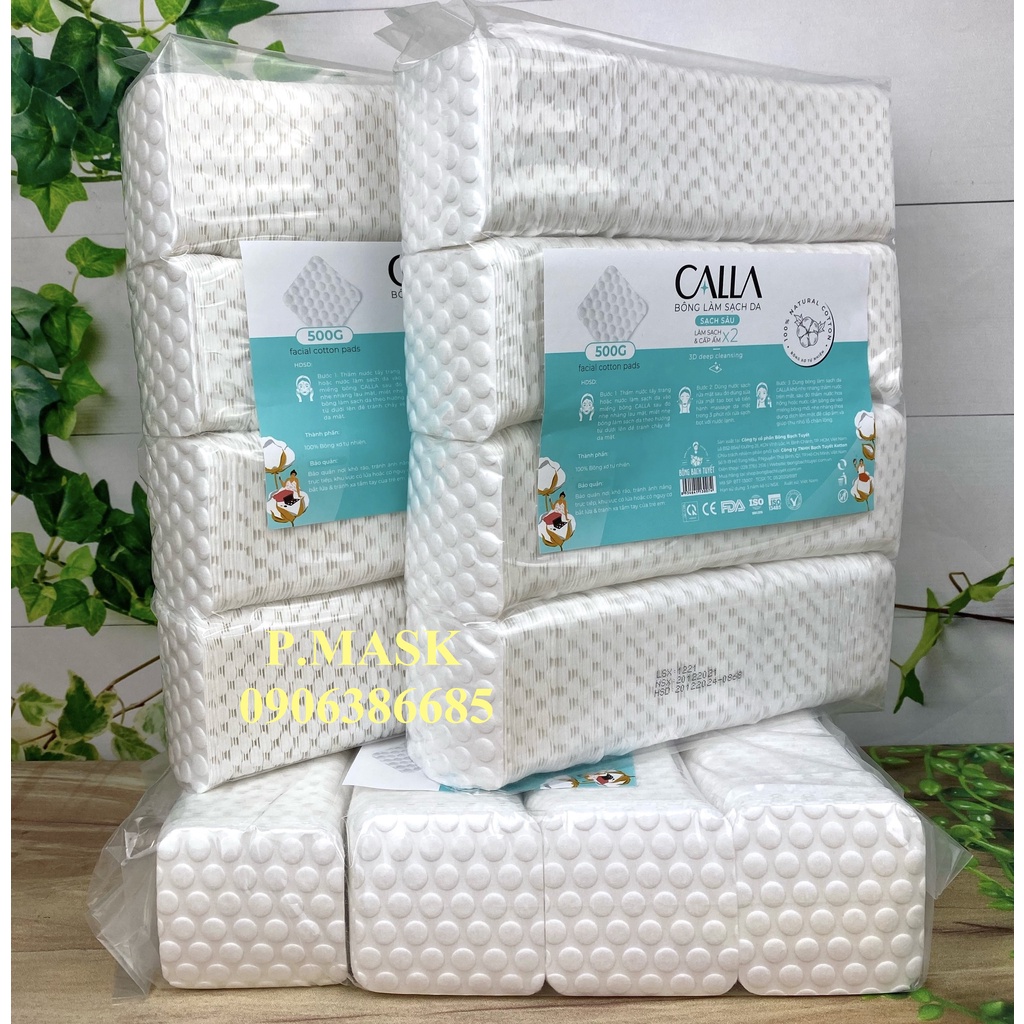 Bông Tẩy Trang Bạch Tuyết Merilynn Hạt Massage gói 500g ( Bông bạch Tuyết )