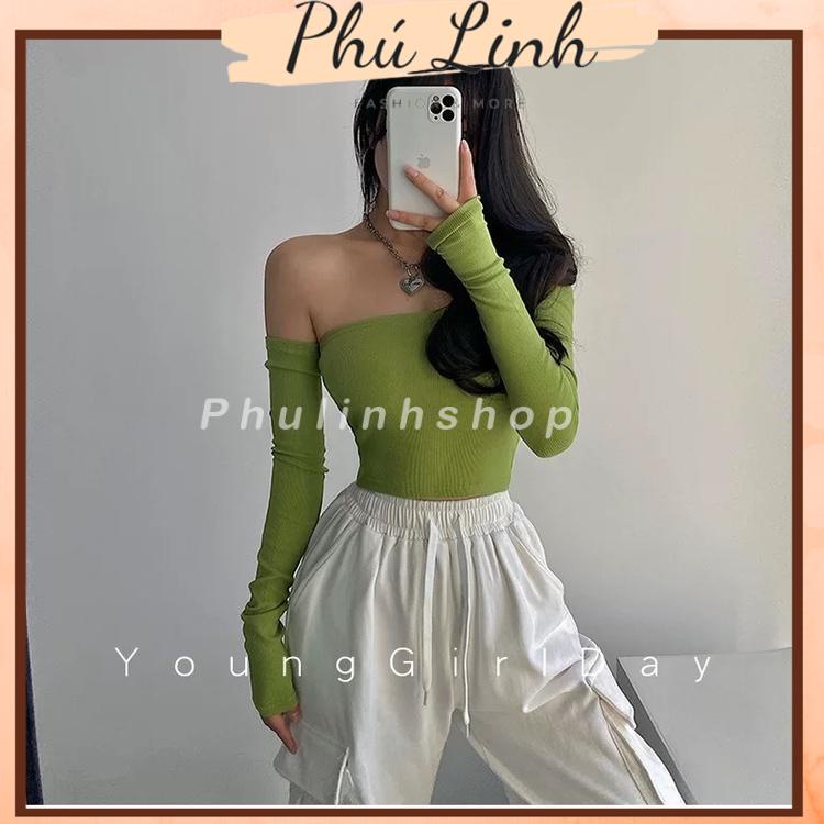 MS544 Áo quây dài tay, áo kiểu quây croptop tay rời PhuLinhShop