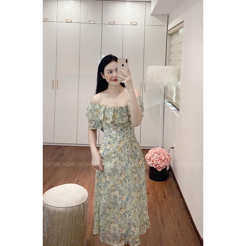 [FREESHIP - HÀNG LOẠI 1] VÁY MAXI TRỄ VAI HOA VOAN LỤA 2 LỤA SIÊU XINH | BigBuy360 - bigbuy360.vn