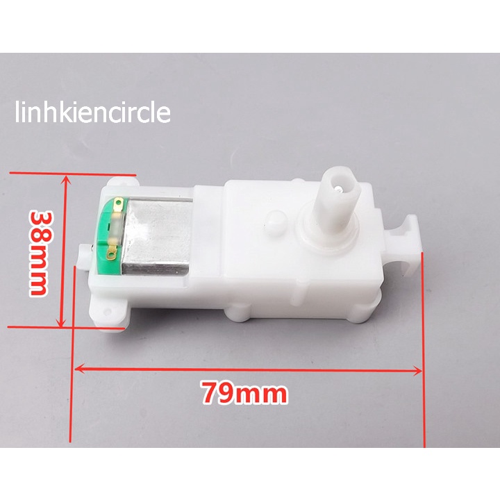 Motor giảm tốc vàng 2 trục 3V - 5V tốc độ 125 - 208 RPM tỉ số truyền 1:48 - D0001