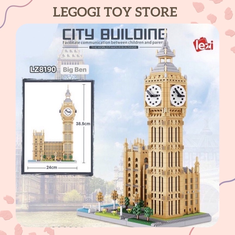 Đồ chơi lắp ghép xếp hình Lego Tháp đồng hồ Big Ben 3466 mảnh ghép