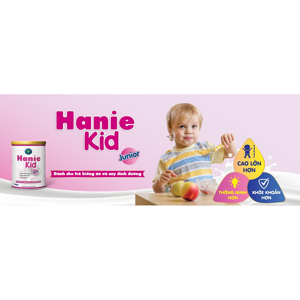 Sữa Hanie Kid_ dinh dưỡng chuyên biệt cho trẻ biếng ăn & SDD 400g