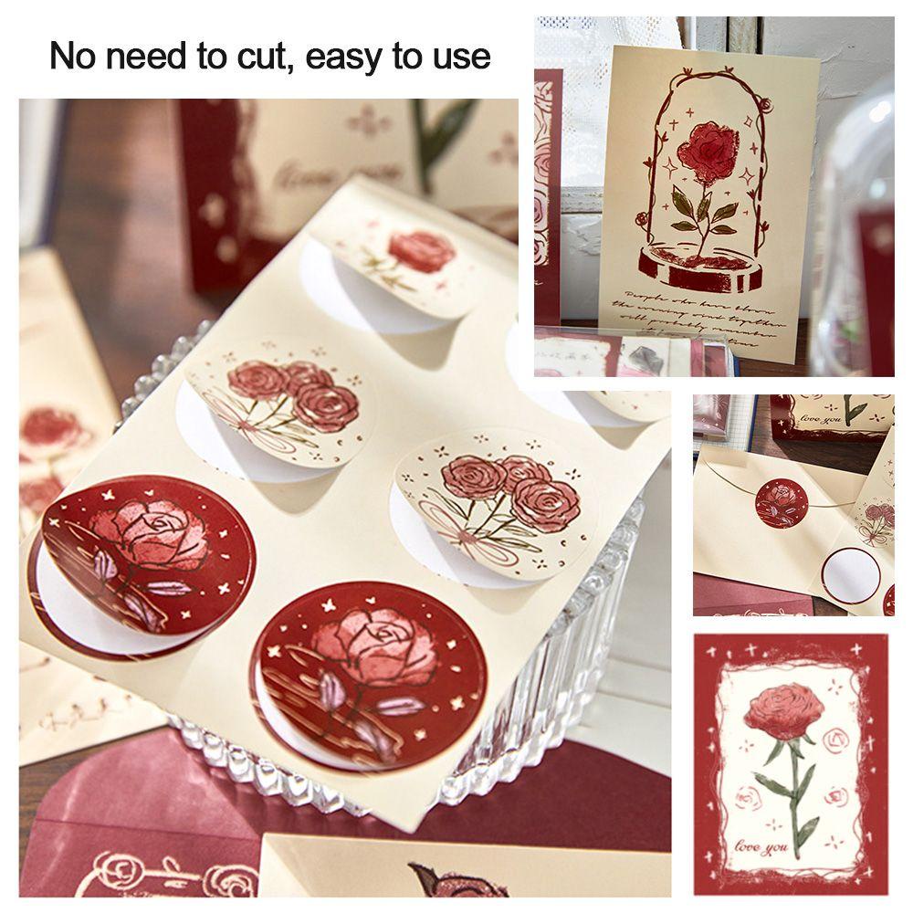 Bộ 20 Tấm Sticker Dán Trang Trí Hình Hoa Tulip Và Hoa Hồng DIY