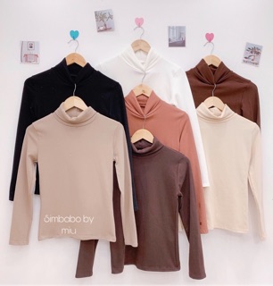 Áo pull giữ nhiệt cotton cổ lọ