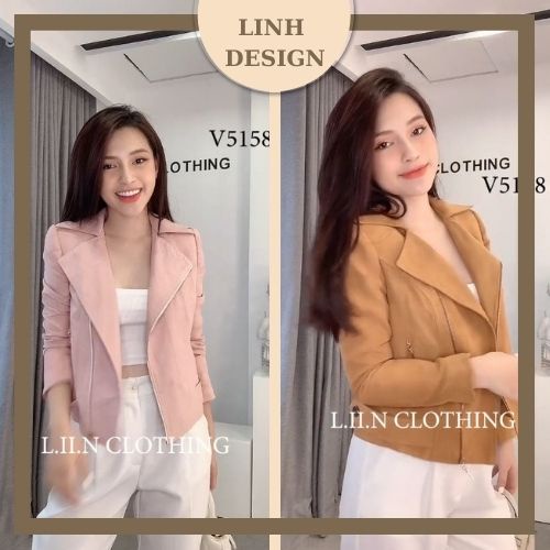 Áo khoác da lộn nữ 2 lớp kèm lót lụa, Hàn Quốc CÓ SIZE TO