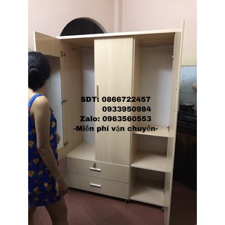 Combo tủ quần áo và bàn trang điểm mà gỗ sồi siêu đẹp