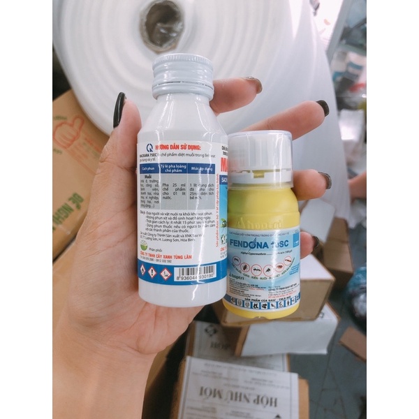 Combo 2 chai thuốc diệt muỗi MACKARA 750Ec (100ml) + FENDONA 10SC (50ml) .