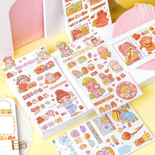 Bộ 6 tờ hình dán trang trí nhật ký
