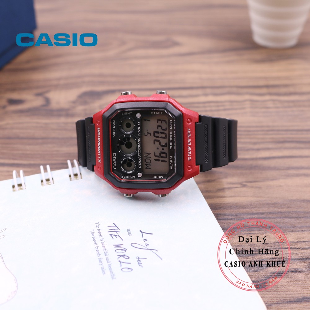 [Mã FARSBR243 giảm 15% đơn 249K] Đồng hồ Nam Casio WorldTime AE-1300WH-4AVDF dây nhựa