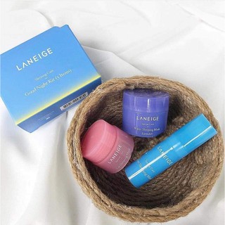 set 3 mặt nạ ngủ mini LANEIGE SLEEPING CARE GOODNIGHT KIT