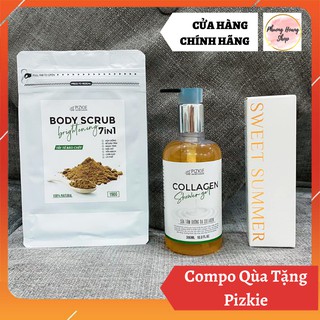 COMPO 3 Sản Phẩm Sữa Tắm + Tẩy da chết body + Nước hoa PIZKIE