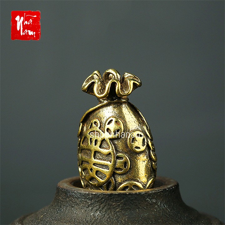 Tượng đồng phong thủy bao tài lộc bao tiền hầu bao may mắn trang trí phong thủy