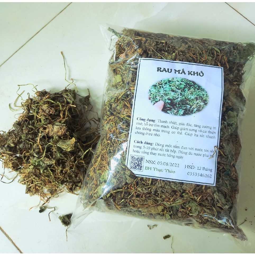 Rau má khô sạch bỏ rễ - lợi sữa, thanh nhiệt, bổ phổi