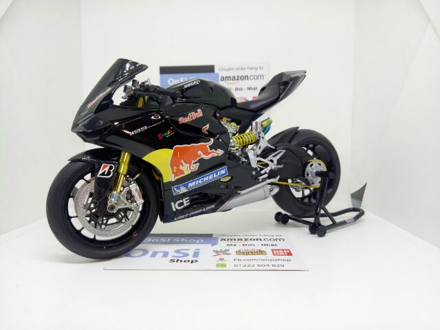 DUCATI 1199 PANIGALE S RED BULL 1/12 MÔ HÌNH XE MOTO KIT TAMIYA