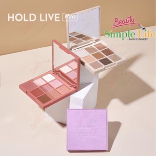 [HOLD LIVE Pro] Bảng phấn mắt nhung lì, ngọc trai lâu trôi, chống nước với 9 tông màu thời trang (14g)