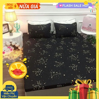 Bộ ga gối drap 1m8 cotton poly vikona mã 18