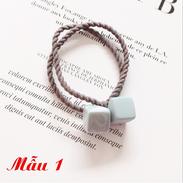 Buộc tóc xoắn hạt vuông C29