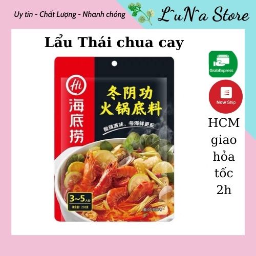 Gói Lẩu Thái tomyum 210g - Gia vị Haidilao đủ vị date mới ngon chuẩn vị nhà hàng - LuNa Store