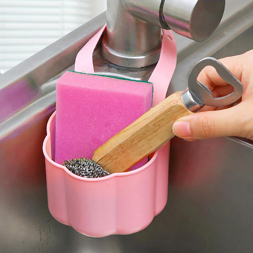 Giá Đỡ Bọt Biển Rửa Chén Treo Bồn Rửa Nhà Bếp Tiện Lợi