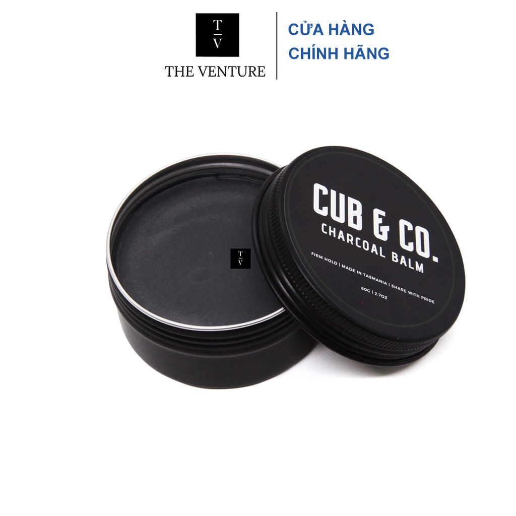 Sáp Vuốt Tóc Nam Cub &amp; Co Charcoal Balm Chính Hãng - 100 Gram