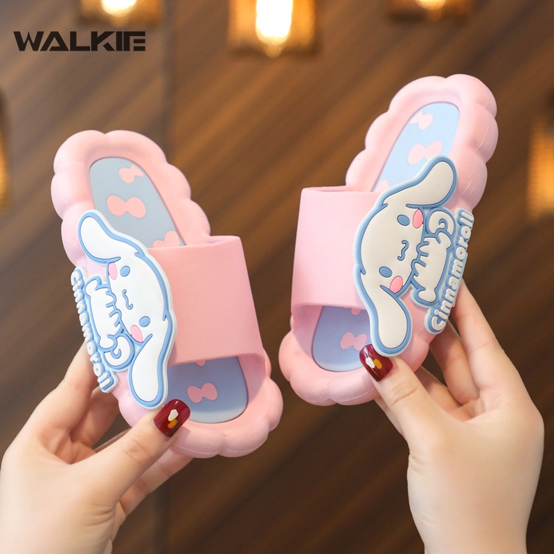 Dép Đi Trong Nhà Chống Trượt Họa Tiết Hello Kitty Cinnamoroll Mymelody Kuromi Dễ Thương Cho Bé Gái