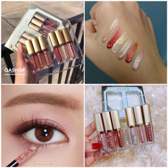 Sét 6 cây nhũ màu mắt kim tuyến Stila siêu xinh cho đôi mắt long lanh quyến rũ