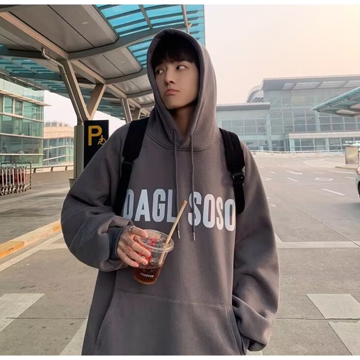 Áo Hoodie In Chữ Đơn Giản Thời Trang Dành Cho Nam Nữ áo hoodie unisex form rộng áo hoodie dày dặn