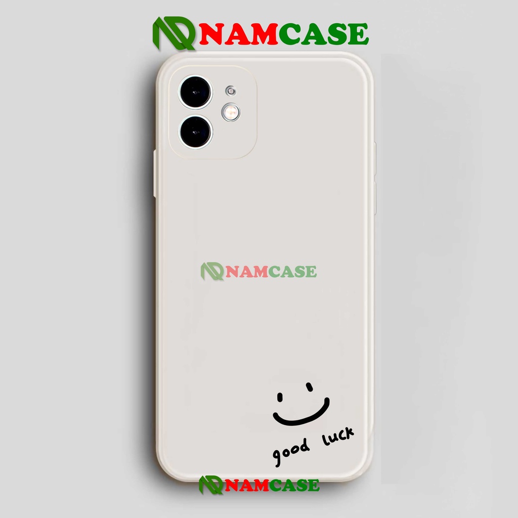 Ốp lưng iPhone cặp đôi cạnh viền vuông silicon dẻo cho iphone 6/6s/7/8/X/XS/XR/11/12/13 Pro Plus Max Good luck cute