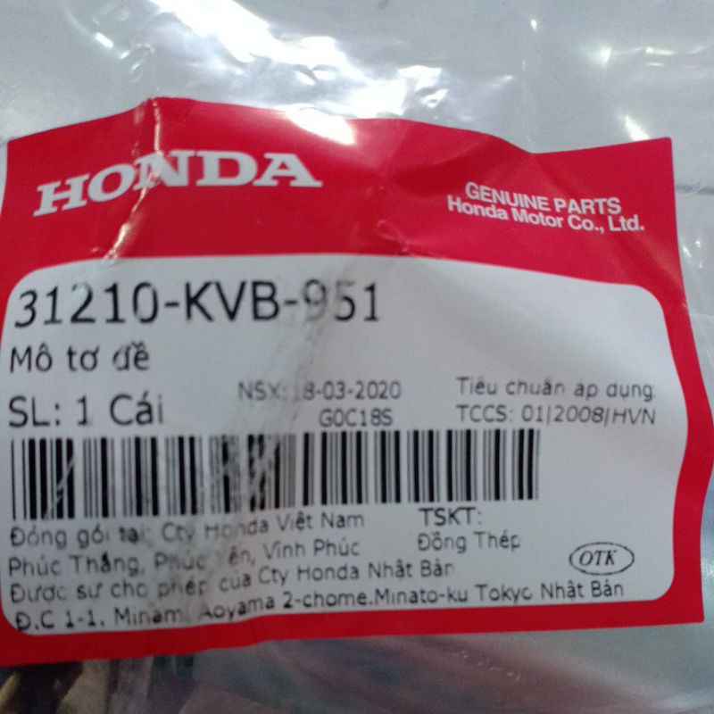 Củ đề cục đề Honda Air blade AB 110 CLICK 110 VS VISION ĐỜI ĐẦU 110 LEAD 110 SCR 110