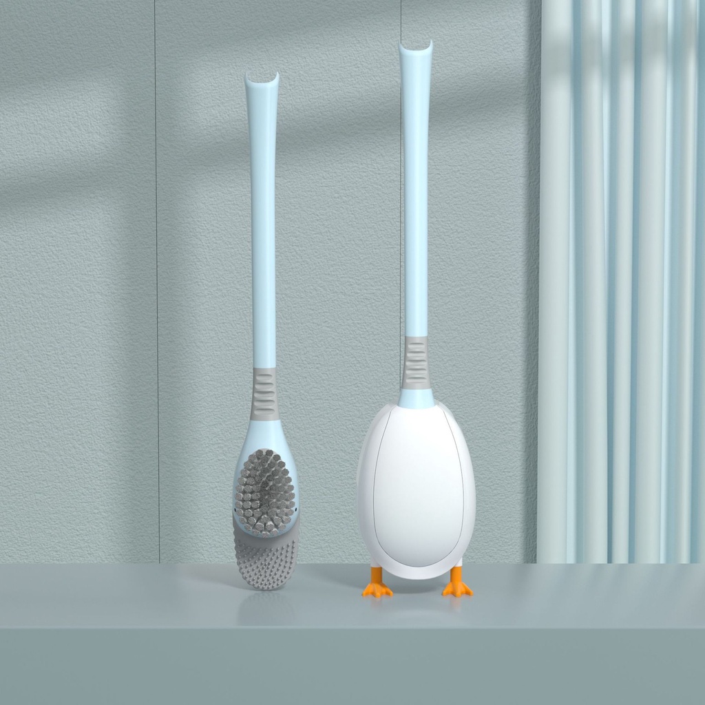 Chổi cọ toilet thông minh silicon cọ chà vệ sinh sạch mọi ngóc ngách bồn cầu, nhà tắm - Cây chà toilet, chà nhà tắm