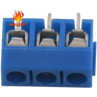 20 pieces 3 pin 5 mm pitch PCB screw Terminal Block 300V 16A AWG14-22 blue color
